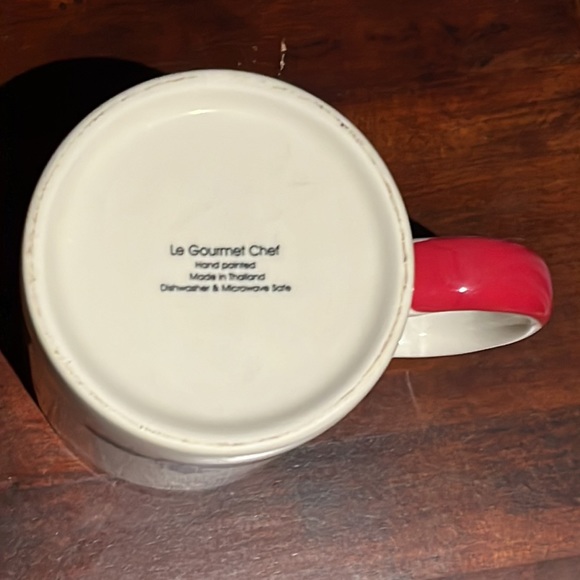 LARGE Christmas Sleigh LE GOURMET CHEF Handpainted Holiday Coffee Mug - Picture 9 of 9